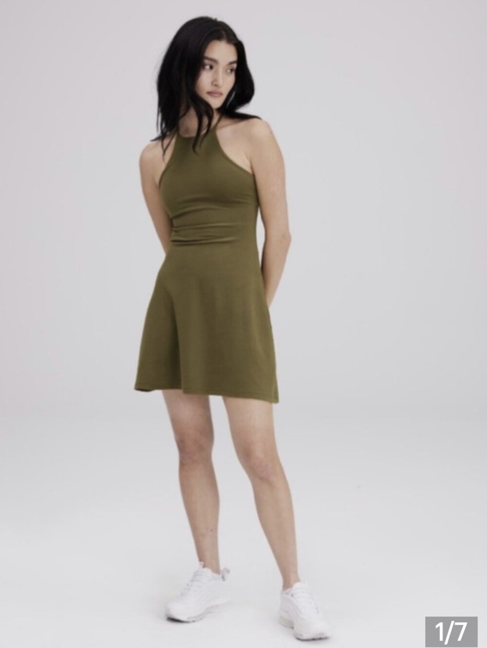 Girlfriend Collective Naomi Athleisure Tennis Dress With Shorts
